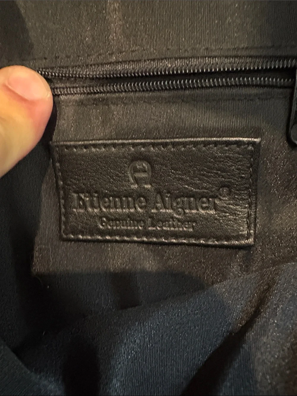 Vintage Etienne Aigner Brown Leather Croc-Embossed Flap Shoulder Bag – 11” x 7”
